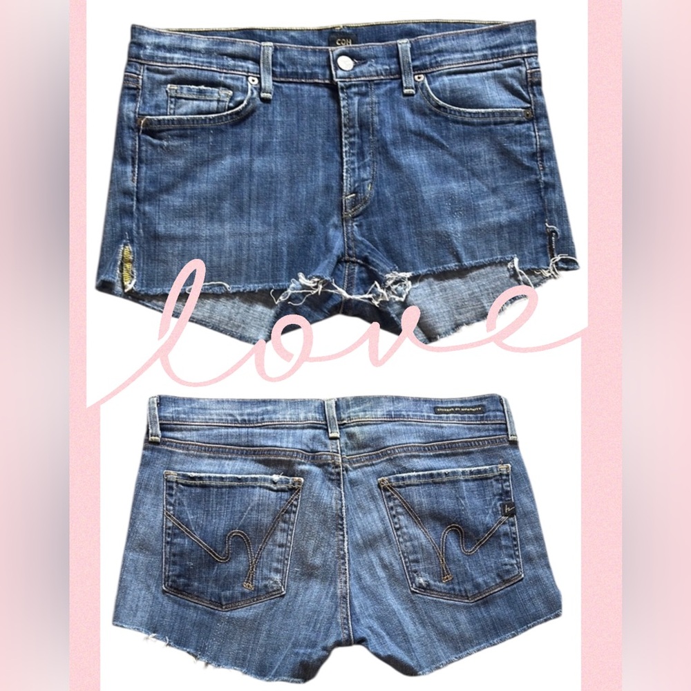 Citizens of Humanity Distressed Amber Custom Cut-Off Shorts 31